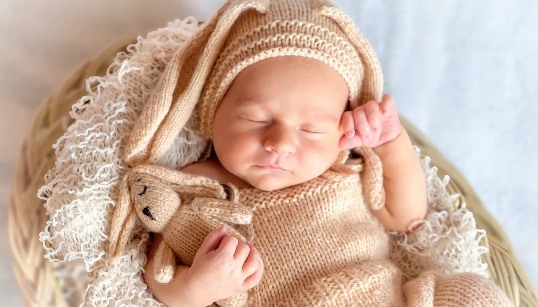 Newborn baby's delicate skin